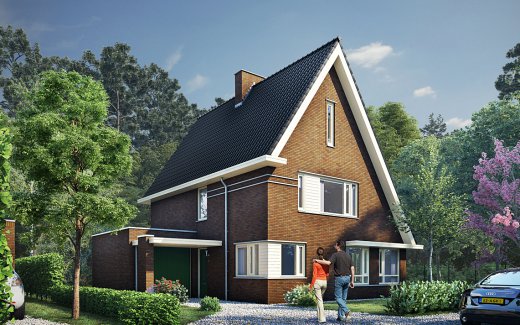 Wonen aan de bosrand in Austerlitz