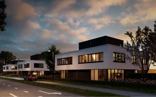 Ontwerp voor 6 luxe villa's in Apeldoorn