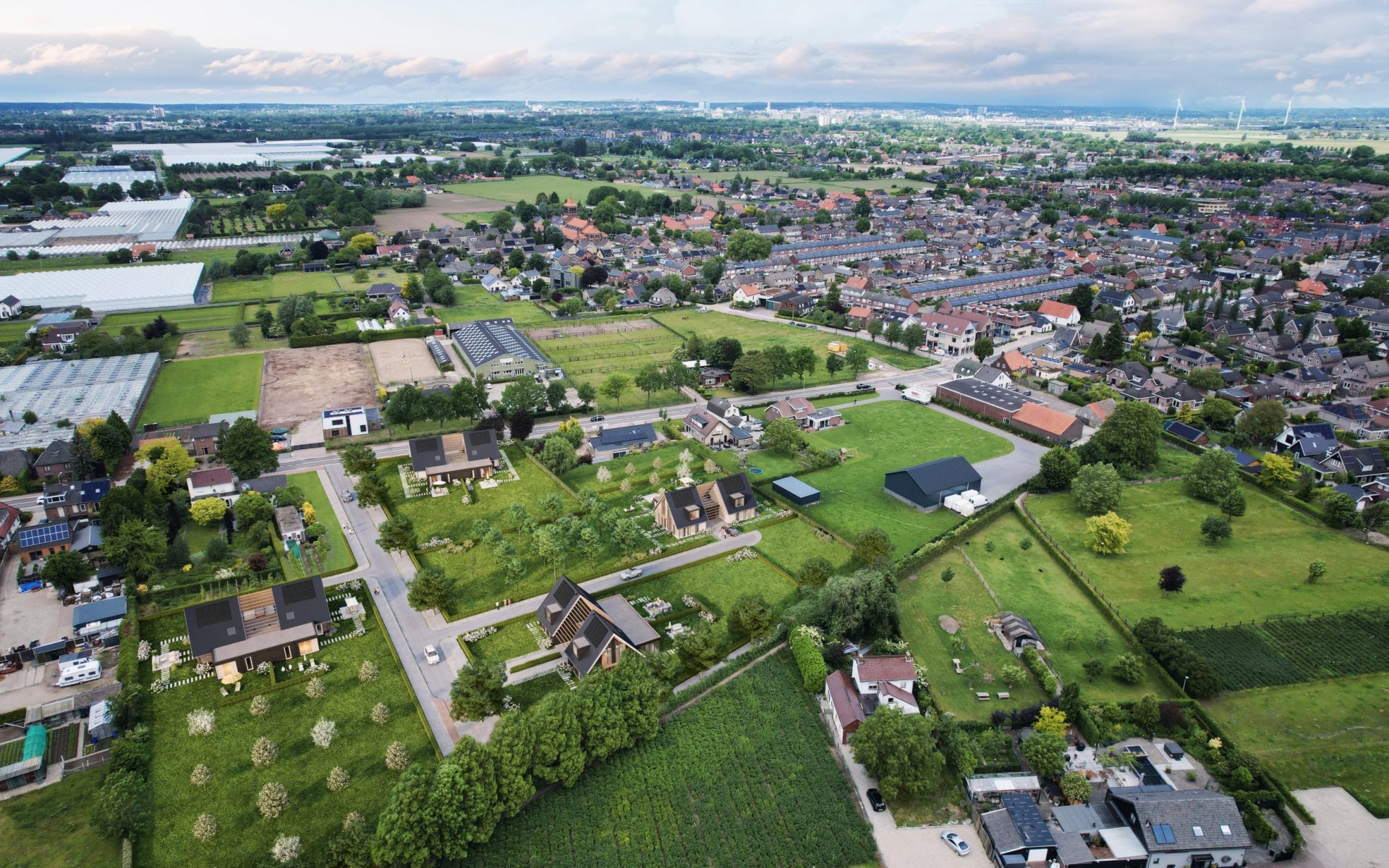 8 geschakelde woningen in landschappelijke inpassing